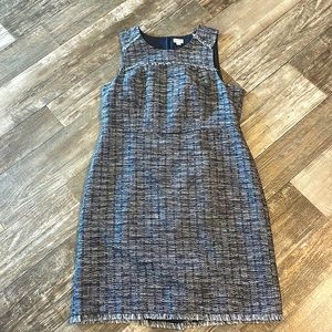 J. Crew Navy & White, Sleeveless, Knee-Length Work Dress